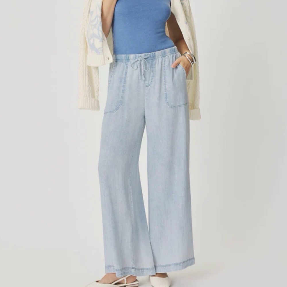 Splendid Bleached Indigo Angie Palazzo Pant